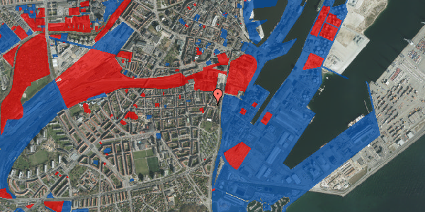 Jordforureningskort på Heibergsgade 1B, 1. th, 8000 Aarhus C