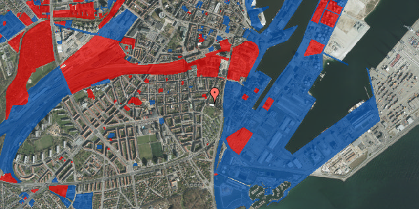 Jordforureningskort på Heibergsgade 34, st. th, 8000 Aarhus C