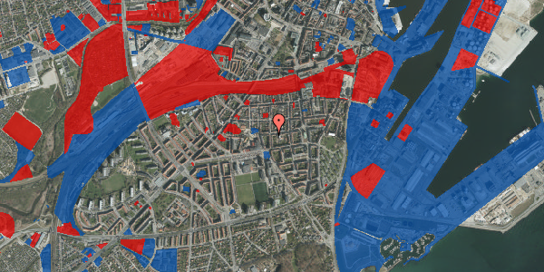 Jordforureningskort på Montanagade 43, 1. th, 8000 Aarhus C