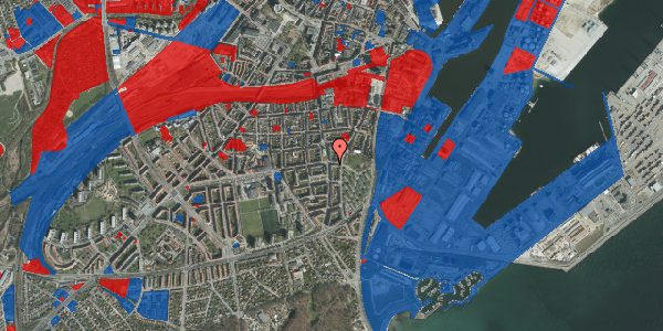 Jordforureningskort på Odensegade 9, 2. mf, 8000 Aarhus C