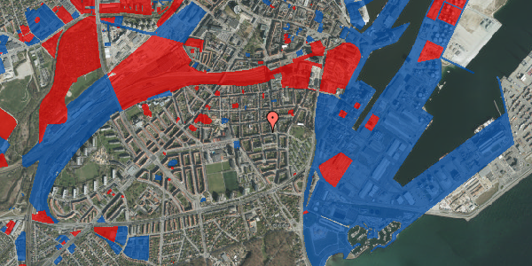 Jordforureningskort på Odensegade 14, 2. tv, 8000 Aarhus C