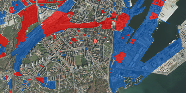 Jordforureningskort på Odensegade 29, 1. tv, 8000 Aarhus C