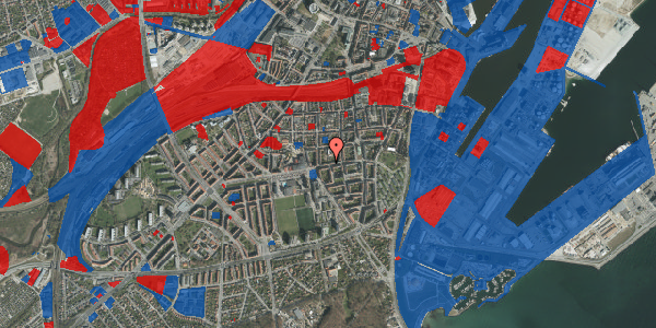 Jordforureningskort på Odensegade 34, st. th, 8000 Aarhus C