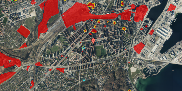 Jordforureningskort på Stadion Allé 9, 2. th, 8000 Aarhus C