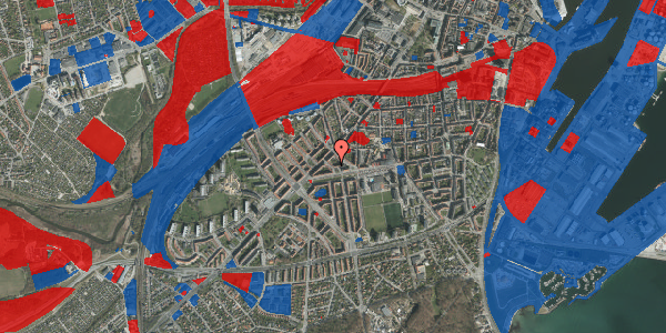 Jordforureningskort på Vejlegade 9, 4. th, 8000 Aarhus C