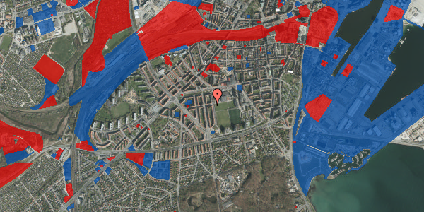 Jordforureningskort på Ålborggade 1, st. th, 8000 Aarhus C