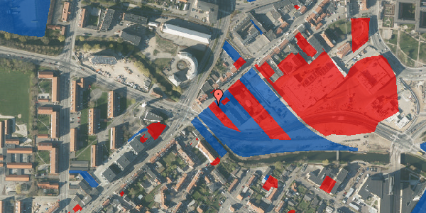 Jordforureningskort på Sønderbrogade 33, 8700 Horsens