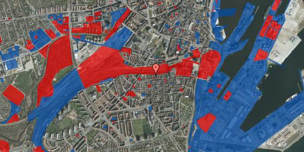 Jordforureningskort på Dybbølgade 16B, 8000 Aarhus C