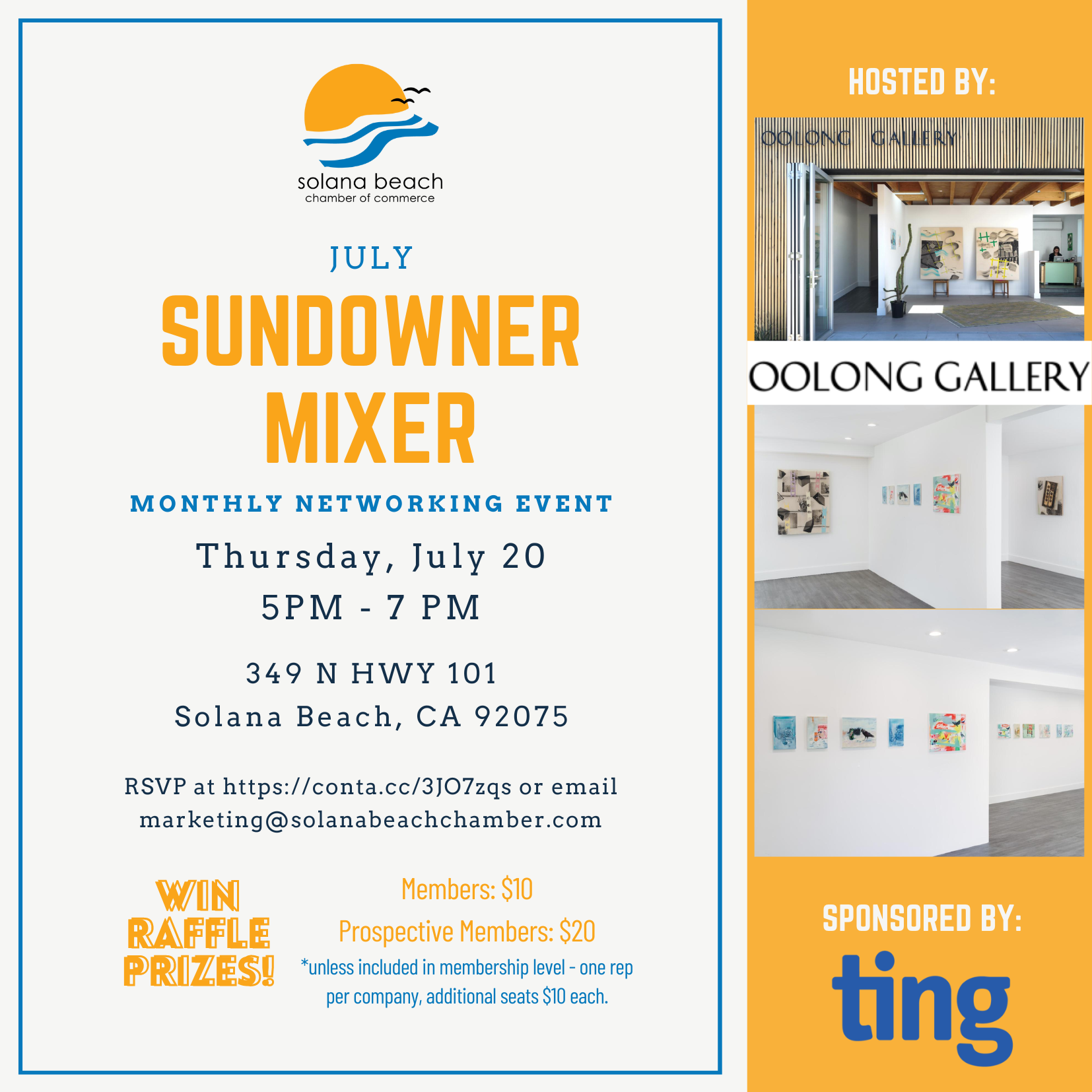 July Sundowner Mixer Flyer