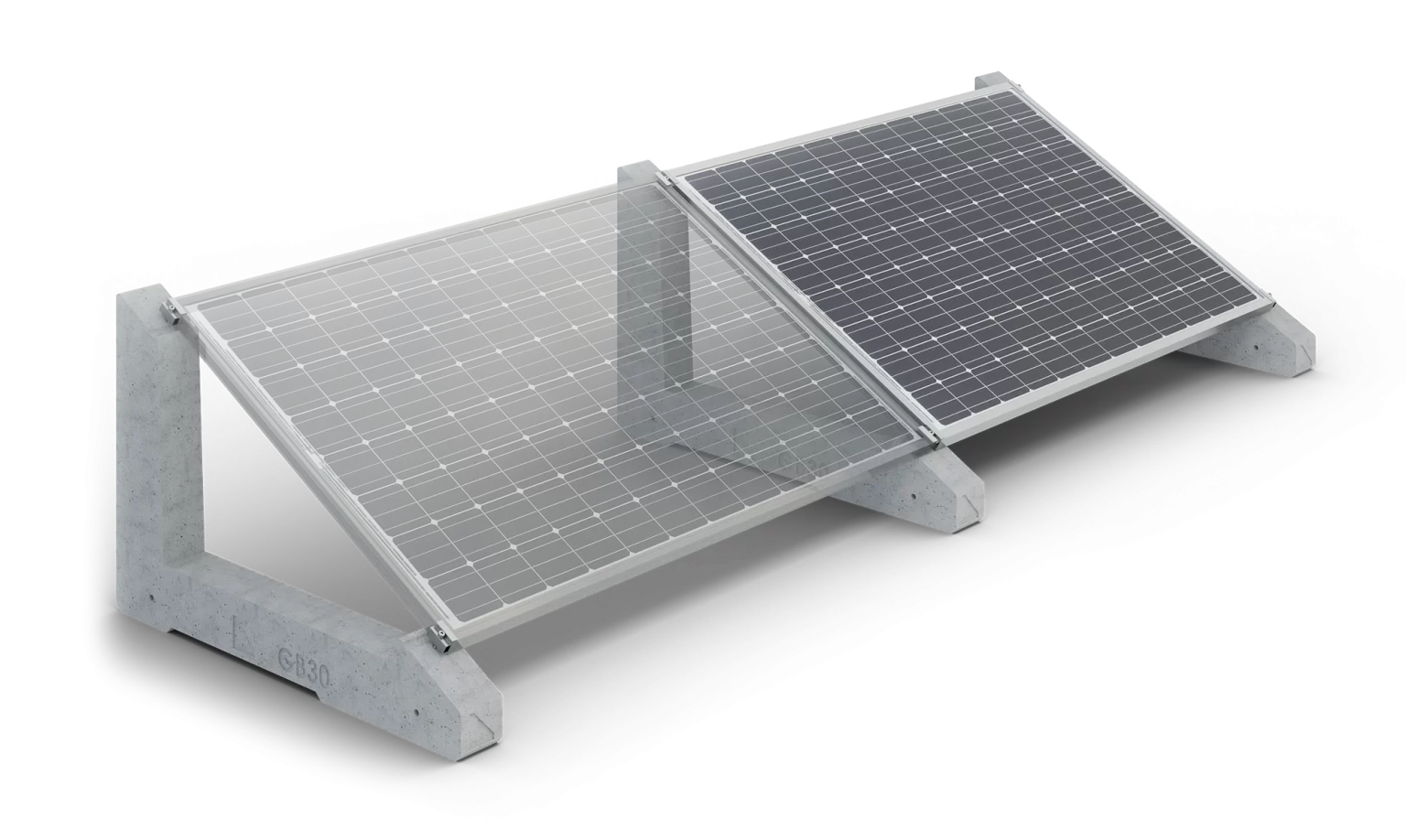 GB Solar - Strutture - Sistema Zavorre 30°