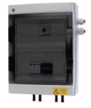 Cabur - Quadri Elettrici - Quadro unico box DC-AC 1In/1Out 600V 25A DC - 16A CL A