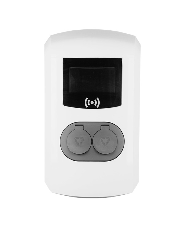 Alfen - E-mobility - Wallbox Alfen Eve Double Pro-Line dreiphasige Version mit Typ 2 Mennekes-Steckdose, doppelte Stromversorgung, einstellbare Leistung, max. Stromstärke 32A pro Phase, RFID-Zugang, mehrfarbige LED-Schnittstelle, Ethernet/LAN RJ45-Anschluss, DC-Strommessung bis zu 6mA, IP54 - IK10