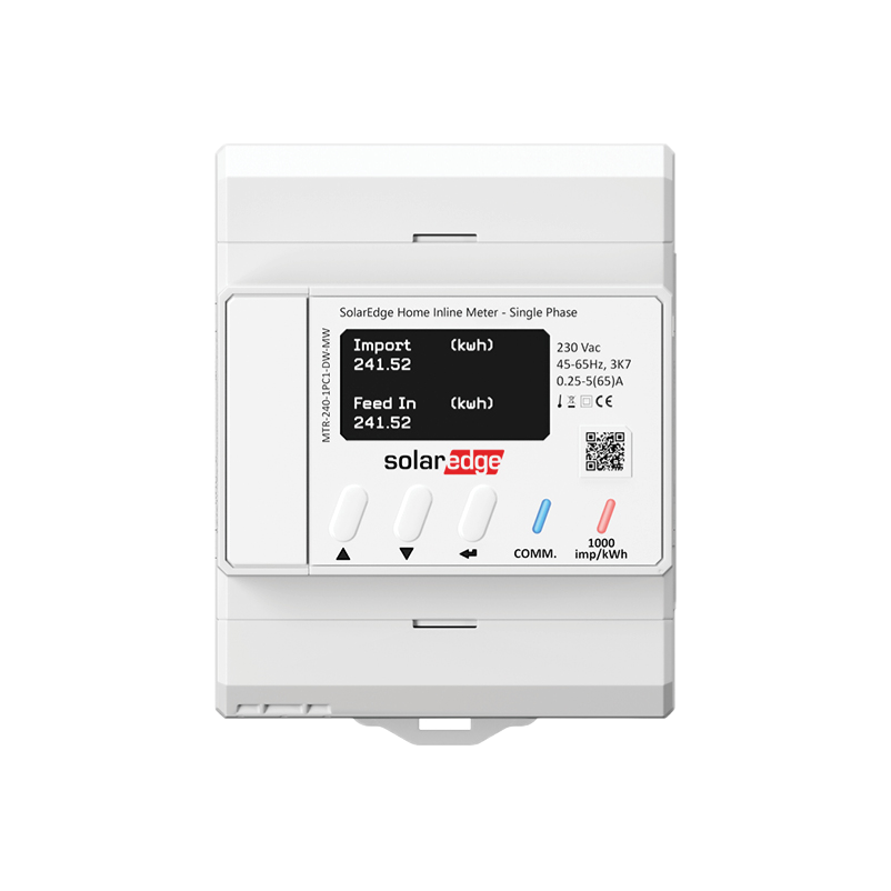 Solaredge - Inverter - Contatore di energia inline SolarEdge, mono e trifase 230/400V, 65A, con connessione Home Network