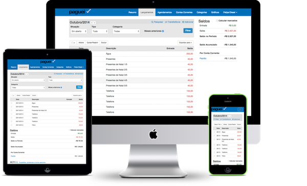 Paguei! - controle financeiro gratuito.

