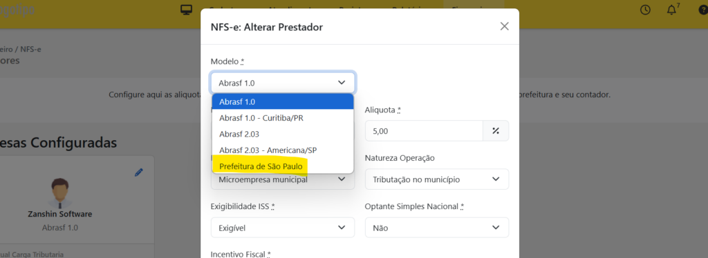 Além dos modelos ABRASF 1.0 e 2.03, o Sole passa agora a contar com a NFS-e de São Paulo, capital.