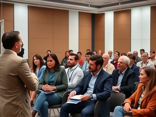 활기찬 기업 IR 행사장의 전경.