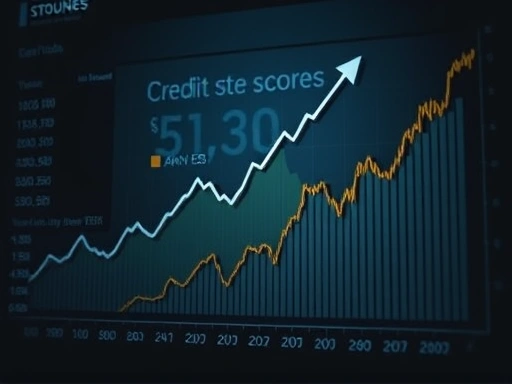 신용점수 그래프가 급락하는 이미지