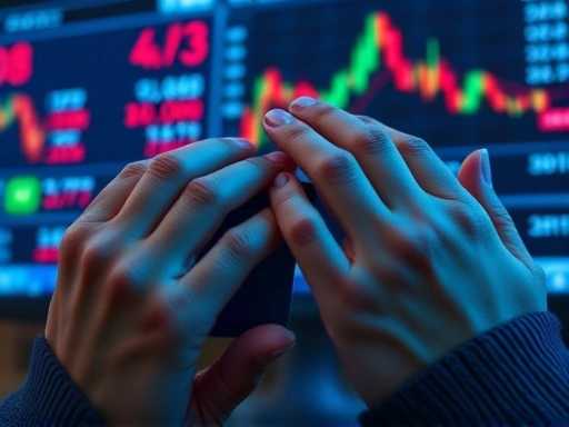 신용카드와 주식 거래 화면이 클로즈업된 이미지