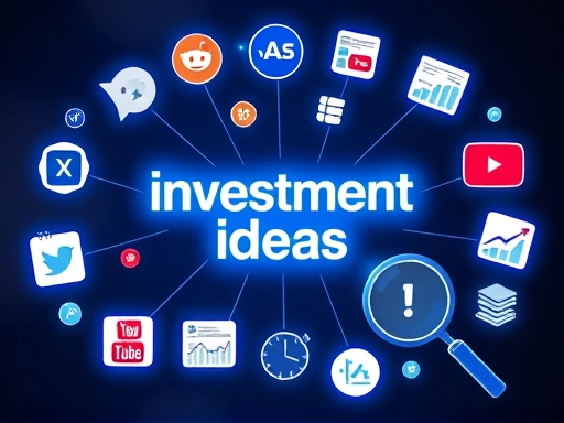 다양한 정보원으로부터 투자 아이디어를 수집하는 과정을 시각화한 이미지