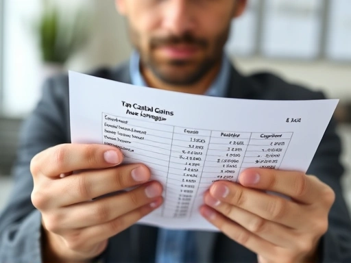 두 손으로 엑셀 시트를 든 채 집중하는 투자자의 클로즈업.