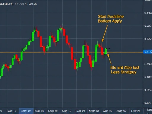 쌍바닥 패턴이 명확하게 형성되고 넥 라인을 돌파하는 시점에 거래량이 급증하는 주식 차트의 클로즈업 이미지