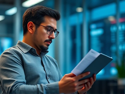 주식 커뮤니티 게시글을 읽고 있는 투자자의 모습