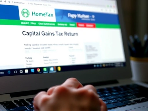 해외 주식 세금 신고 과정을 암시하는 클로즈업 이미지