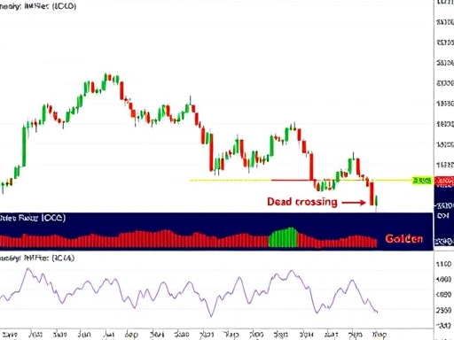 차트 하단에 MACD 지표가 표시된 주식 차트 이미지