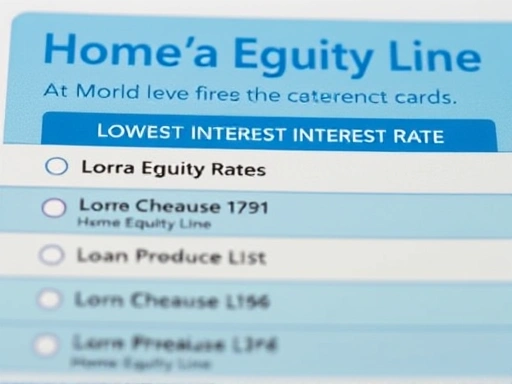 여러 종류의 대출 상품 카드가 나열되어 있고, 그 위에 '최저금리'라고 강조된 주택청약통장 카드가 놓여 있는 클로즈업 장면