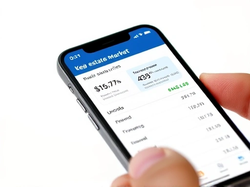 스마트폰 앱 화면에 부동산 시장의 주요 지표(매매가, 전세가, 미분양 등)가 상세히 표시된 모습