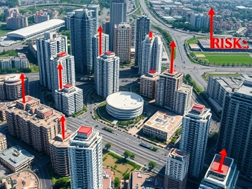 도시의 다양한 주거 형태(고층 아파트 단지, 다세대 빌라, 도심 오피스텔)가 한데 모여 있는 항공 뷰.