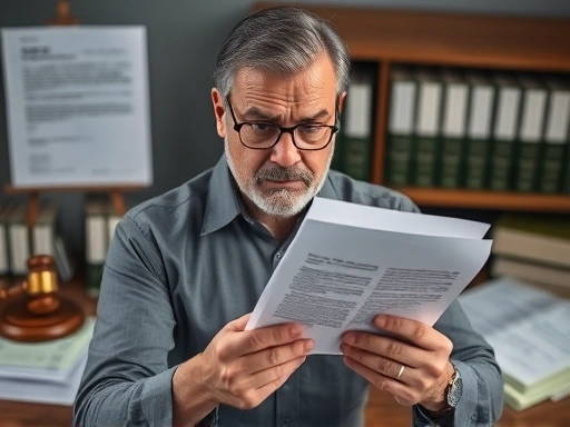 임대료 연체로 인해 스트레스받는 임대인의 모습