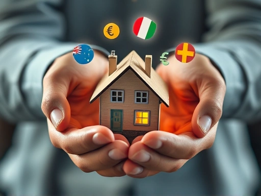 두 손이 안정적으로 작은 집 모형을 감싸고 있는 클로즈업 이미지