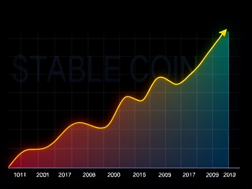 스테이블코인 시장의 성장세를 보여주는 그래프 이미지