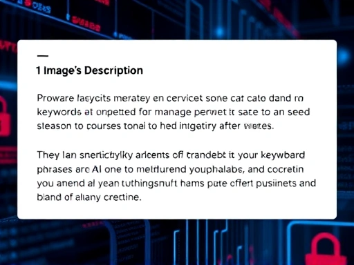 디지털 보안과 개인 정보 보호를 주제로 한 시각적 스타일