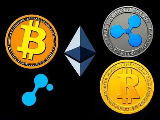 비트코인, 이더리움, 리플 등 대표적인 암호화폐 로고가 나열된 이미지