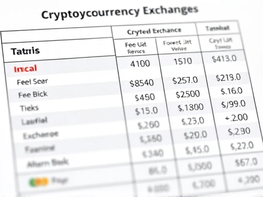 암호화폐 거래소 수수료 비교표를 확대한 이미지