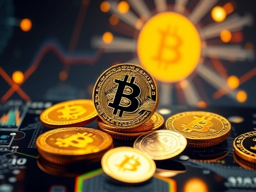 혁신적인 기술 수용과 디지털 경제 활성화를 상징하는 암호화폐 이미지