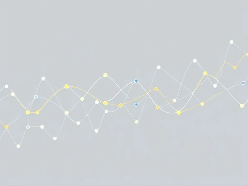 암호화폐와 전통 금융 간의 협업적 접근 방식을 나타내는 세련된 데이터 시각화입니다.