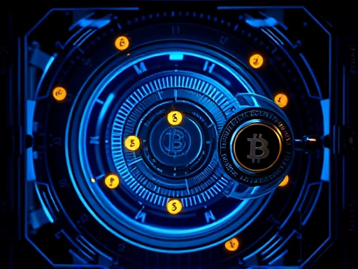 디지털 금고를 연상시키는 추상적인 이미지