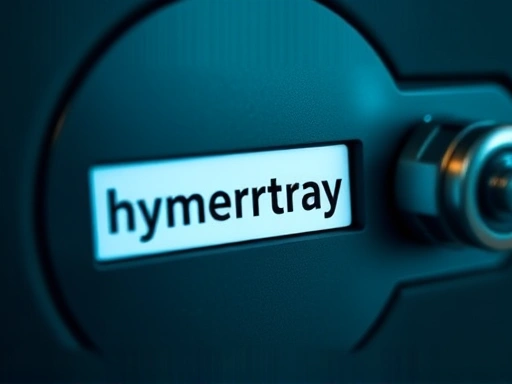 안전한 금고 속에 보관된 암호화폐 복구 문구를 클로즈업하여 보여주는 이미지