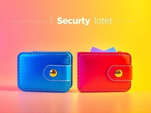 다채로운 색상의 암호화폐 지갑 이미지