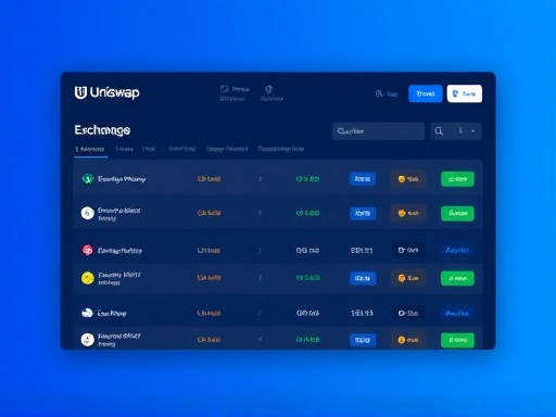 유니스왑 인터페이스를 보여주는 이미지