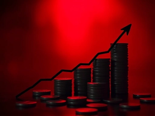 코인 그래프가 하락하는 모습