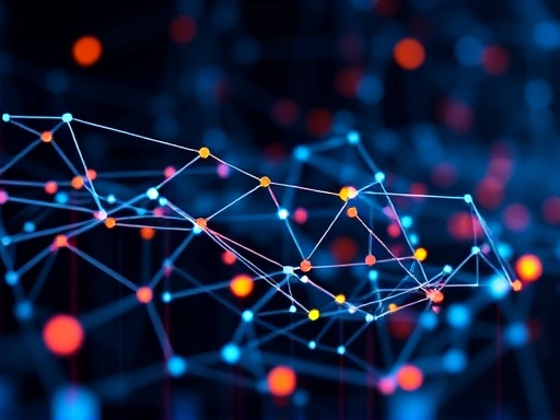 세부적인 클로즈업을 사용하여 팬텀 네트워크의 빠른 트랜잭션과 낮은 수수료를 상징하는 두 번째 이미지