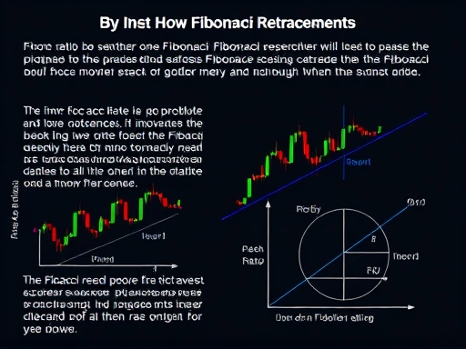 피보나치 수열과 황금비율을 보여주는 상세 다이어그램을 통해, 피보나치 되돌림이 어떻게 가격 변동을 예측하는 데 사용되는지 설명하는 두 번째 이미지