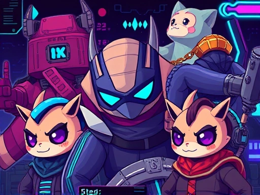 크립토펑크 NFT의 픽셀 아트 스타일을 보여주는 이미지