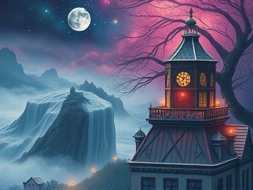 다채로운 색감과 복잡한 디테일로 NFT 아트의 생동감을 표현하고, 몽환적인 분위기