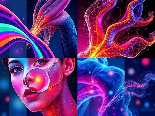 디지털 아트를 보여주는 NFT 이미지