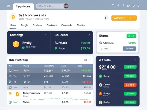 다양한 암호화폐를 거래하는 P2P 거래소의 인터페이스를 보여주는 이미지